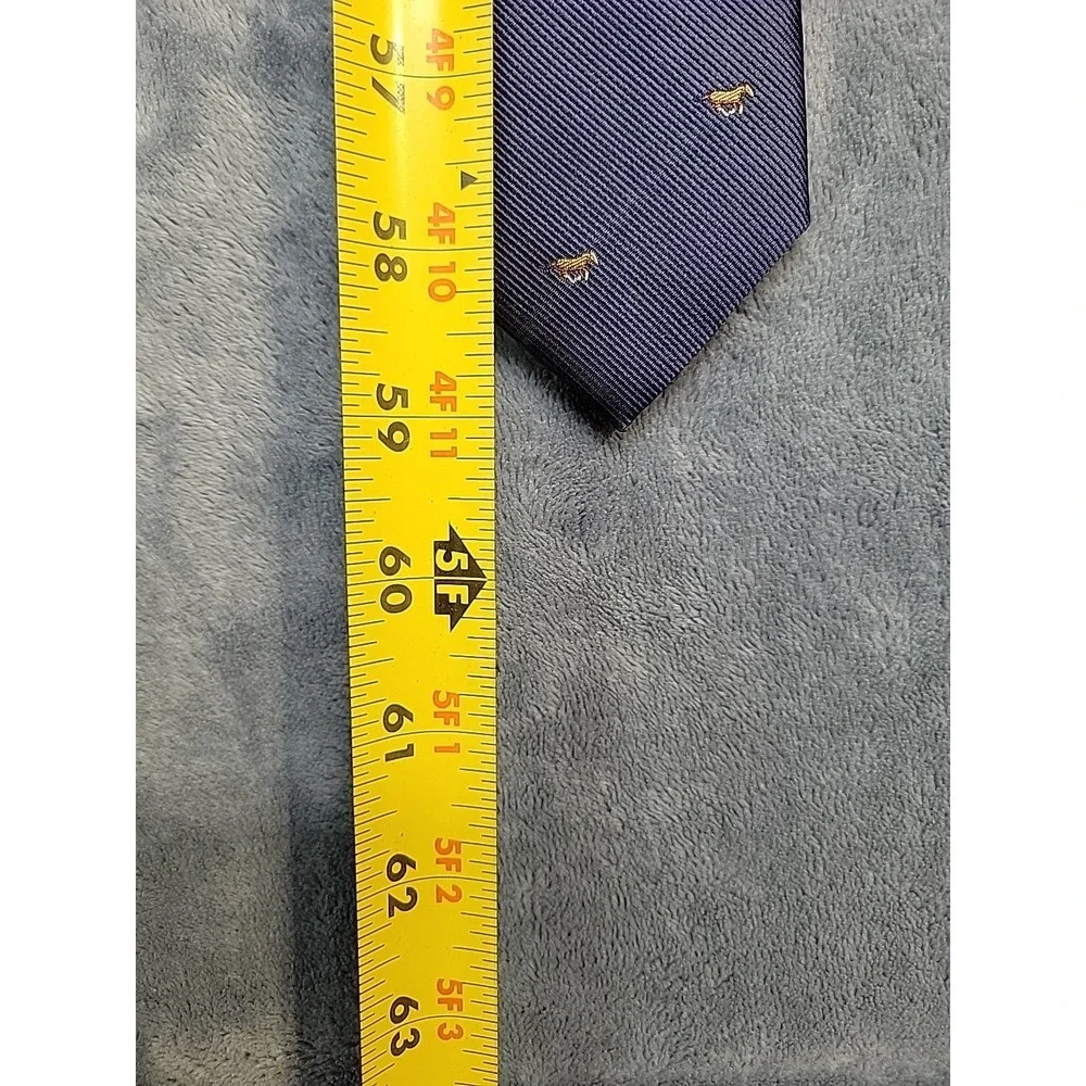 AusCufflinks Australia‎ Navy with Gold Horse Embroidery – Men's Necktie